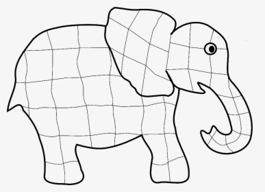 Elmer Elephant Coloring Page - Elmer The Elephant Coloring Page, HD Png Download, Free Download