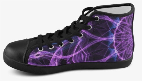 Purple Blue Flames Abstract Art Men"s High Top Canvas - Don T Tread On Me Shoes, HD Png Download, Free Download