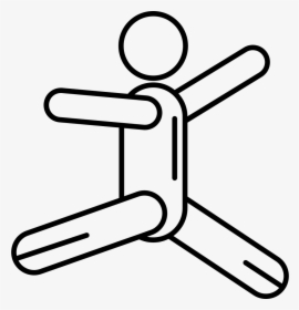 Stick Man Jumping - Portable Network Graphics, HD Png Download, Free Download