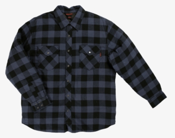 Tough Duck Mens Quilt Lined Flannel Shirt Blue Check - Shirt, HD Png Download, Free Download