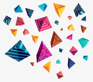 #pattern #patterns #geometric #triangles #pyramid #colorful - Geometry, HD Png Download, Free Download