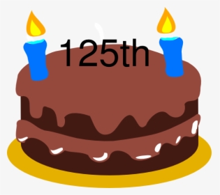 Birthday Cake Chocolate Cake Clip Art - 125 Birthday, HD Png Download, Free Download