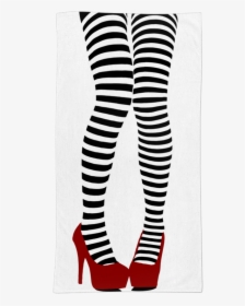 Toalha Stripes Sexy Legs De Fernando Abrasna - Alice And Wonderland Adult Tights, HD Png Download, Free Download