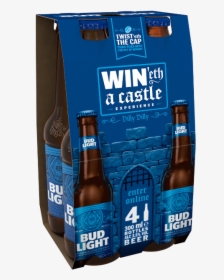 Bud Light 4pack 6 Centered - Bud Light Bottle 300ml 4, HD Png Download, Free Download