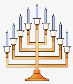 Menorah With Candles - Hanukkah, HD Png Download, Free Download