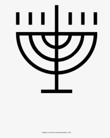 Menorah Coloring Page - Vector Graphics, HD Png Download, Free Download