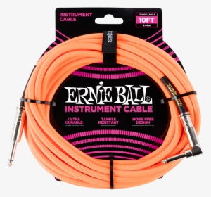 Ernie Ball 6079 10ft Neon Orange Instrument Cable", HD Png Download, Free Download