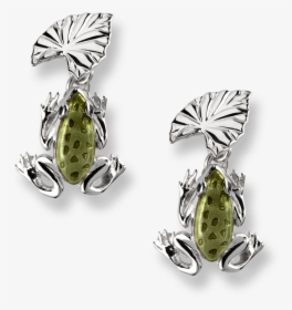 Nicole Barr Designs Sterling Silver Frog And Lilypad - Earrings, HD Png Download, Free Download