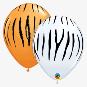 6 Pack Jungle Tiger Stripes Latex Balloons Clipart - Balloon, HD Png Download, Free Download