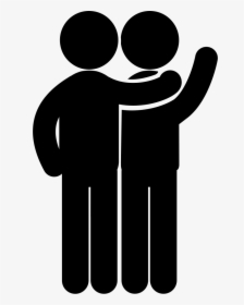 Two Male Friends Communication Standing One In Front - Png Icon Two Friends, Transparent Png, Free Download