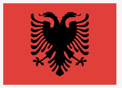 Albania Flag Logo Vector - Albanian Flag, HD Png Download, Free Download