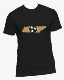 Tennessee Flag State Outline Gold Mens Short Sleeve - There Would Be No Texas Without Tennessee, HD Png Download, Free Download