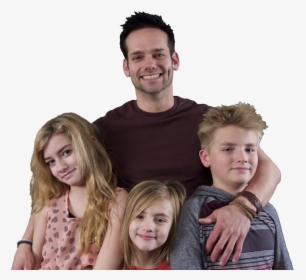 Dad And Kids Png Background Image - Single Dads Family, Transparent Png, Free Download