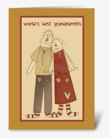 Primitive Folk Art Grandparents Day Greeting Card - Poster, HD Png Download, Free Download