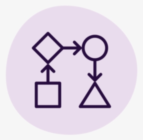 A Purple Icon With A Square And An Arrow That Points - Circle, HD Png Download, Free Download