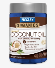 Bioglan Organics Coconut Oil Tabs - Bioglan Organic Coconut Oil, HD Png Download, Free Download
