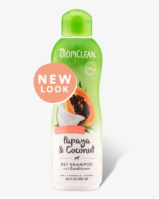 Coconut Clipart Green Papaya - Tropiclean Papaya And Coconut Pet Shampoo And Conditioner, HD Png Download, Free Download
