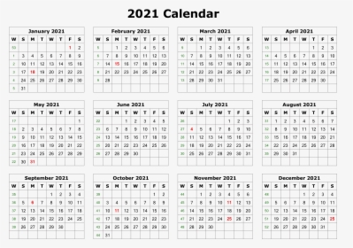 Calendar 2021 Png Image File - 12 Month Printable Calendar 2020, Transparent Png, Free Download