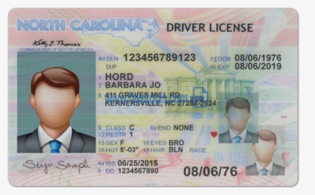 North Carolina Driver License Psd Template North Carolina Id Template Hd Png Download Kindpng