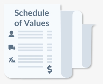 Illustration Of A Schedule Of Values Document - Payment Construction Schedule Of Values, HD Png Download, Free Download