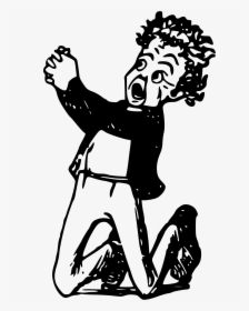 Beggar Drawing Clipart - Beg Clipart Black And White, HD Png Download, Free Download