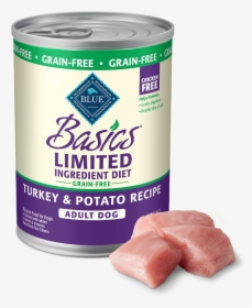 Blue Basics Grain-free Turkey & Potato Recipe Dog Wet - Lardon, HD Png Download, Free Download