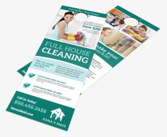 Full House Cleaning Door Hanger Template Preview - Flyer, HD Png Download, Free Download