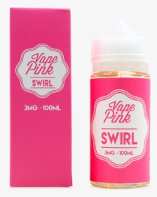 Vape Pink Swirl E-liquid - Bottle, HD Png Download, Free Download