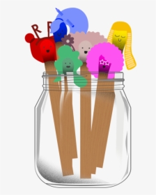 Matchstick People And Jar - Cartoon, HD Png Download, Free Download