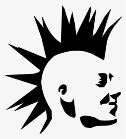 Punk Hair Png - Punk Stencil, Transparent Png, Free Download