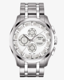 Tissot Couturier Automatic Chronograph Watch With Silver - Tissot Watches Chronograph Quartz, HD Png Download, Free Download