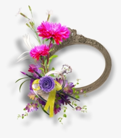 Decorative Picture Flower Frame Design Floral - Flower, HD Png Download, Free Download