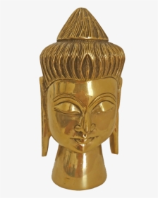 Handcrafted Meditating Brass Buddha Face Statue, 2 - Statue, HD Png Download, Free Download