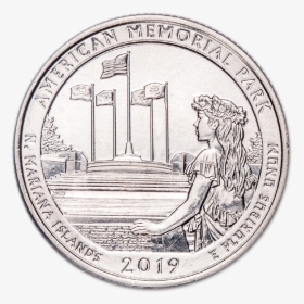 Transparent Blank Gold Coin Png - American Memorial Park Coin 2019 P, Png Download, Free Download