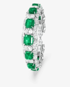 Pirouette Emerald Bangle - Diamond Luxury Jewellery Png, Transparent Png, Free Download