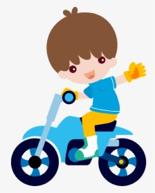 Minus Clipart Boy, Cute Clipart, Wallpaper Infantil, - Baby Boy On A Bike Clipart, HD Png Download, Free Download