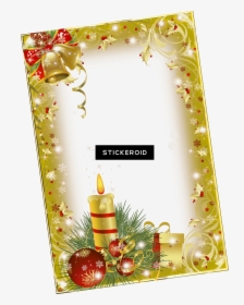 Thug Life Gold Chain Shiny - Gold Christmas Frame Background, HD Png Download, Free Download