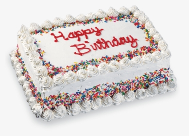 Birthday Cake Rectangle - Square Vanilla Birthday Cake, HD Png Download, Free Download