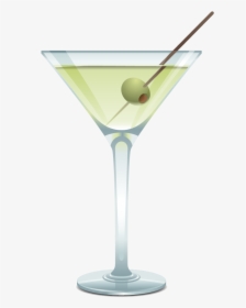 Martini Cocktail Glass Blue Lagoon Cosmopolitan - Transparent Background Martini Transparent, HD Png Download, Free Download