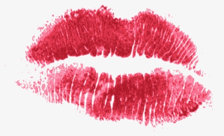 Red Print Kiss Lips Png Transparent - Transparent Background Lip Mark, Png Download, Free Download