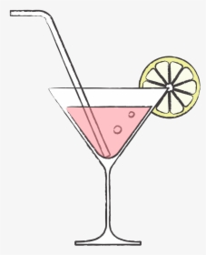 Cocktail Glass Drawing, HD Png Download, Free Download