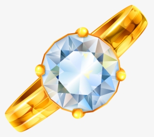 Gold Ring With Diamonds Png Image - Ring Diamond Clipart, Transparent Png, Free Download