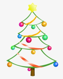 Christmas Tree Clipart Top Border - Christmas Tree Free Clipart, HD Png Download, Free Download