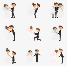Wedding Couple - Wedding Couple Cartoon Png, Transparent Png, Free Download