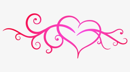 Heart Scroll Clipart - Scrollwork Vector Png Transparent, Png Download, Free Download