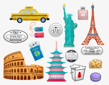 World Travel, Rome, China, Paris, New York, Taxi - Travel, HD Png Download, Free Download