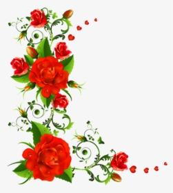 Marcos De Rosas Png - Rose Flowers Border Design, Transparent Png, Free Download