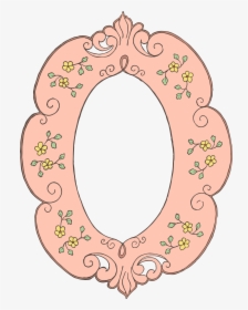 Free Vector Images - Vector Pink Oval Floral Frame Png, Transparent Png, Free Download