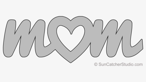 Transparent Heart Pattern Png - Mom Cut Out Template, Png Download, Free Download