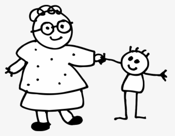 African American Boy And Mom Png - Hold Hands Clipart Black And White, Transparent Png, Free Download
